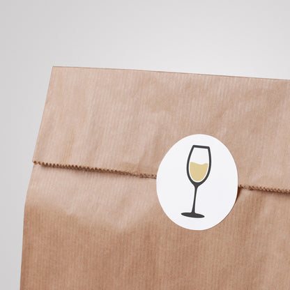 Vector white wine glass design for creative cutting projects