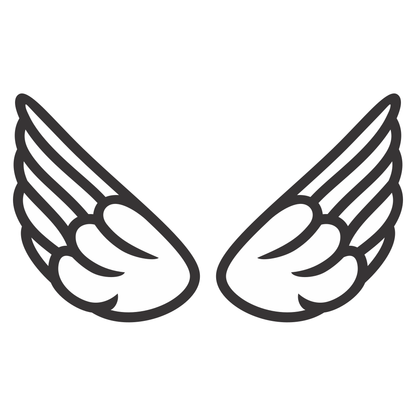 Elegant wing design for creative cutting projects