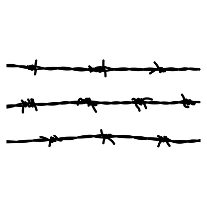 Intricate barbed wire design perfect for cutting machines
