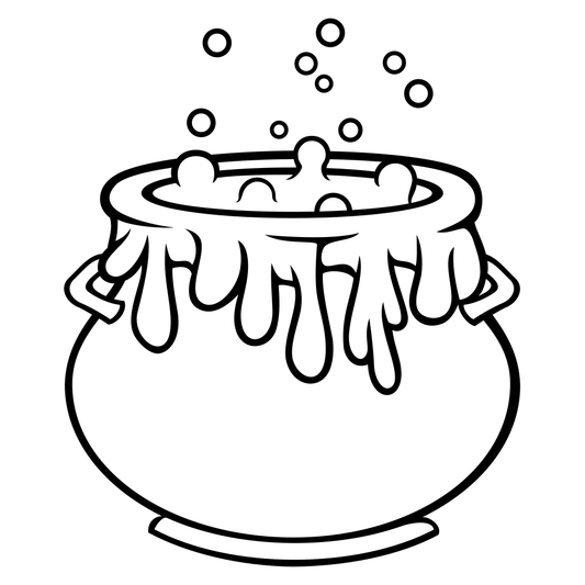 Creative witch cauldron vector art design for cutting machine