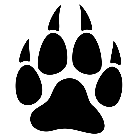 Unique wolf paw print vector design for crafting projects