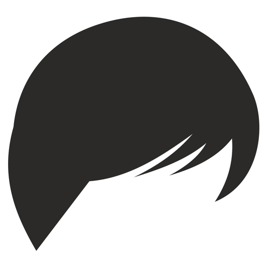 Chic black silhouette of a modern haircut design