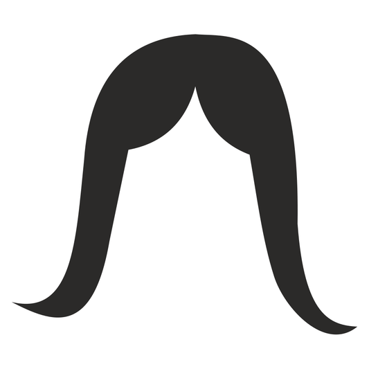 Vector design of flowing hair for crafting projects
