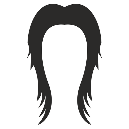 Creative mullet haircut silhouette design for crafting