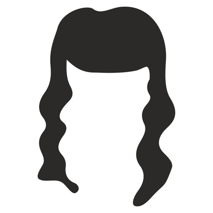 Stylish woman hairstyle silhouette for cutting machine design
