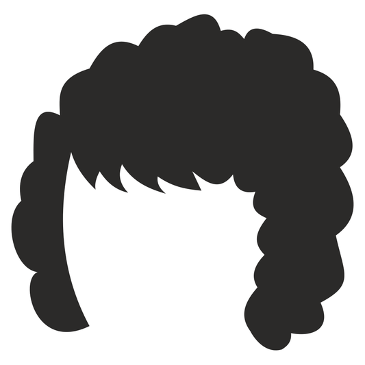 Creative vector design for woman hairstyle with curls and volume
