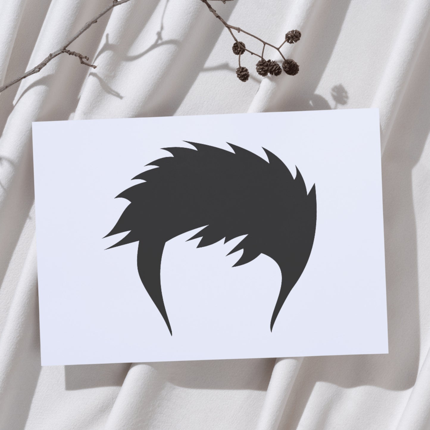 Stylish woman hairstyle silhouette for creative projects