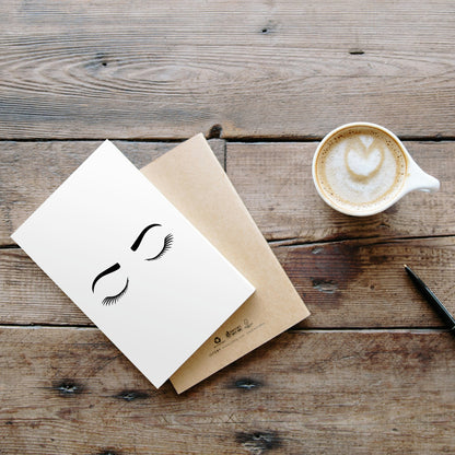 Elegant vector design of women's eyelashes and eyebrows