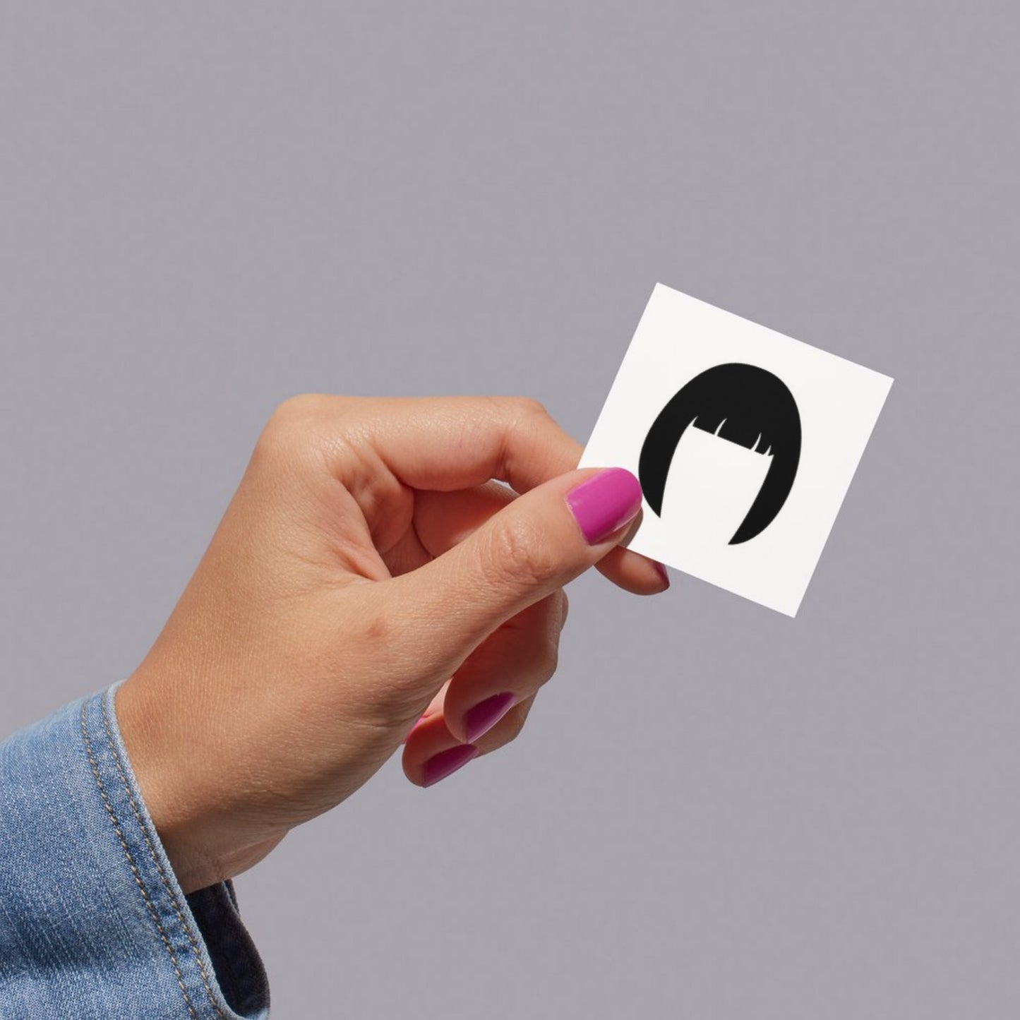 Creative silhouette of a stylish woman’s hairstyle for crafting