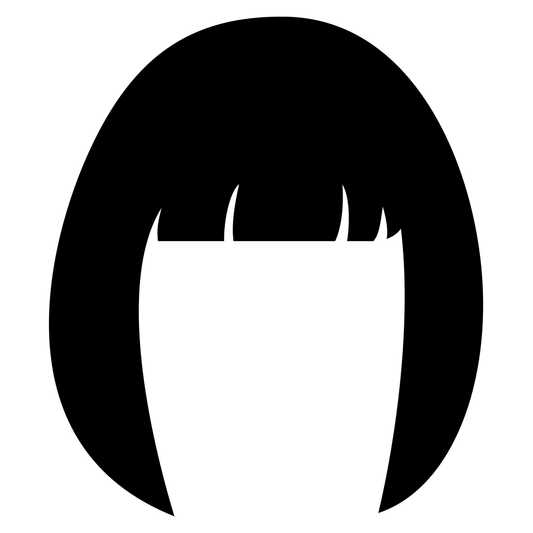 Creative silhouette of a stylish woman’s hairstyle for crafting
