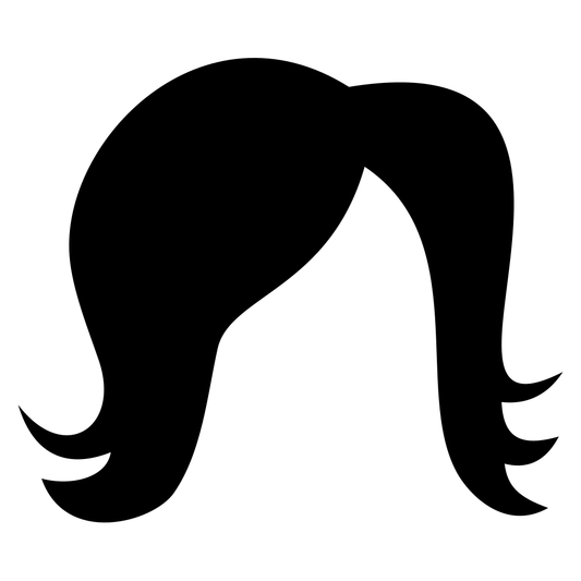 Stylish vector silhouette of a trendy hairstyle design