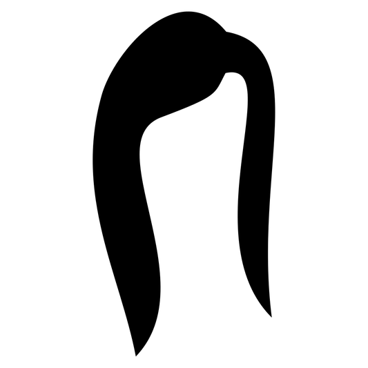 Silhouette of a long-haired figure for crafts