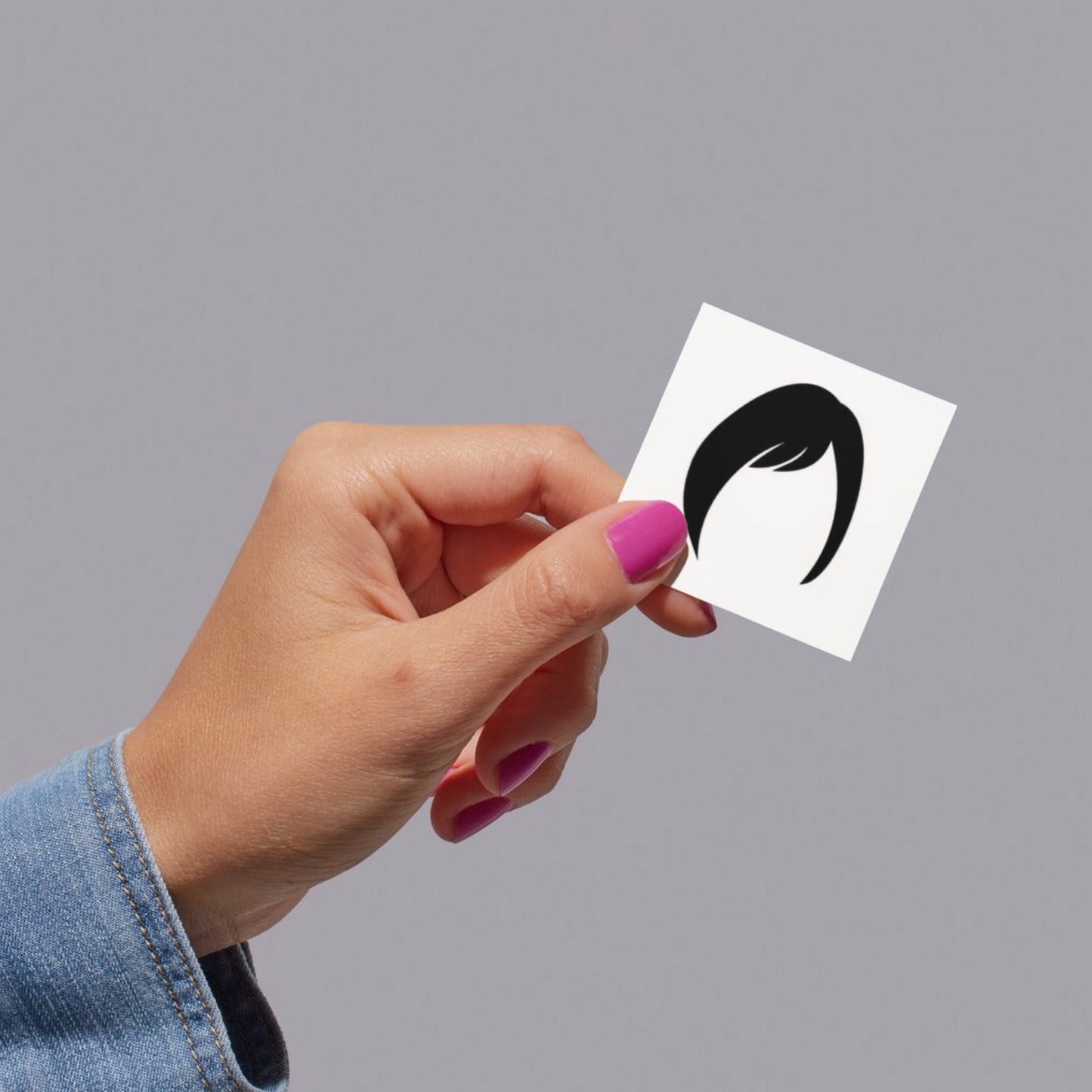 Creative black silhouette of a woman's hairstyle for crafting
