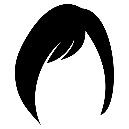 Creative black silhouette of a woman's hairstyle for crafting