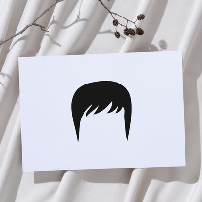 Modern women's hairstyle vector for craft projects