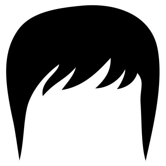 Modern women's hairstyle vector for craft projects