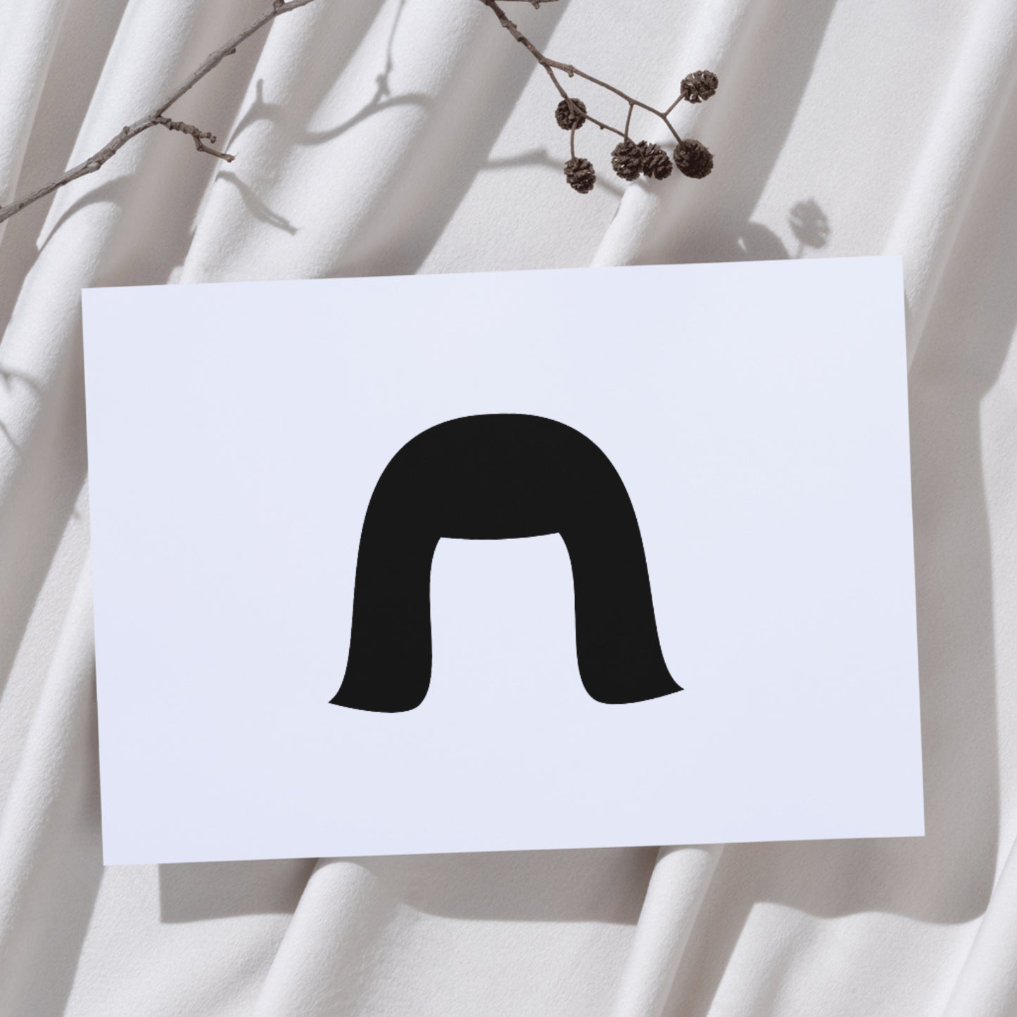 Stylish vector silhouette of a modern women's hairstyle