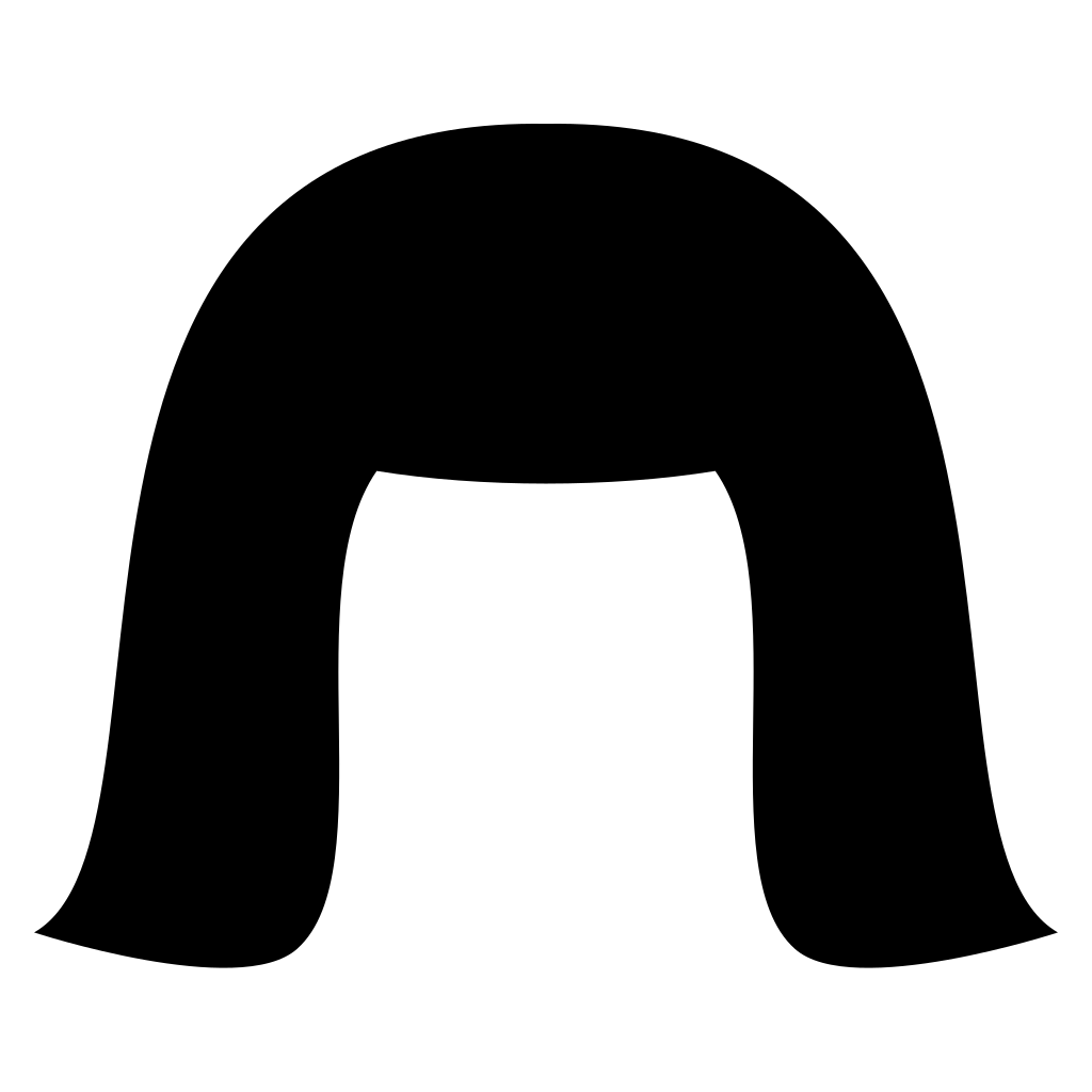 Stylish vector silhouette of a modern women's hairstyle
