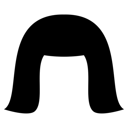 Stylish vector silhouette of a modern women's hairstyle