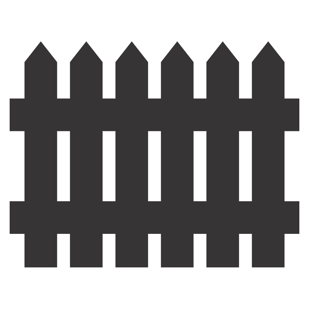 Creative vector svg design for a charming fence silhouette