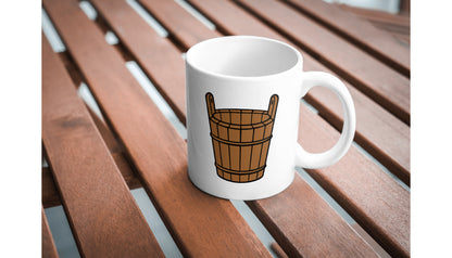 Rustic wooden bucket design for crafting projects