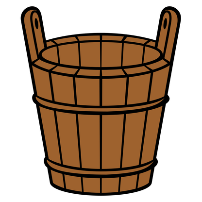 Rustic wooden bucket design for crafting projects