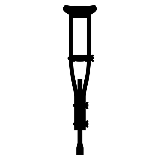 Wooden crutch silhouette design for crafting