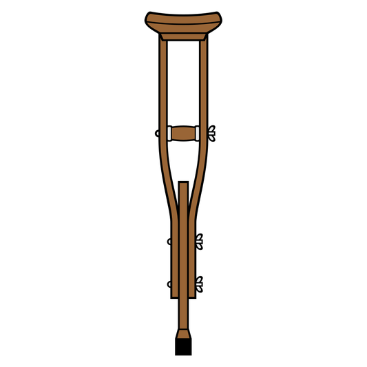 Innovative wooden crutch design for craft enthusiasts