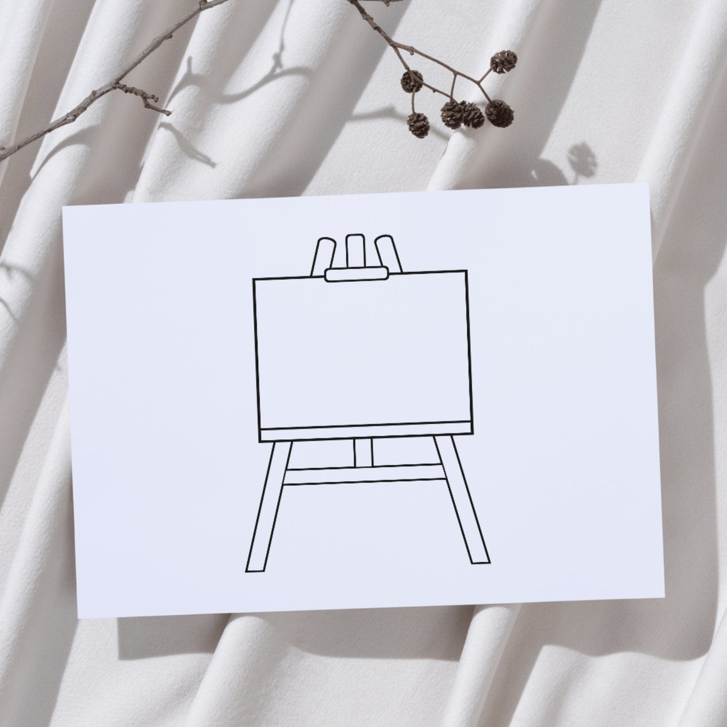 Creative wooden easel for artistic expression and design