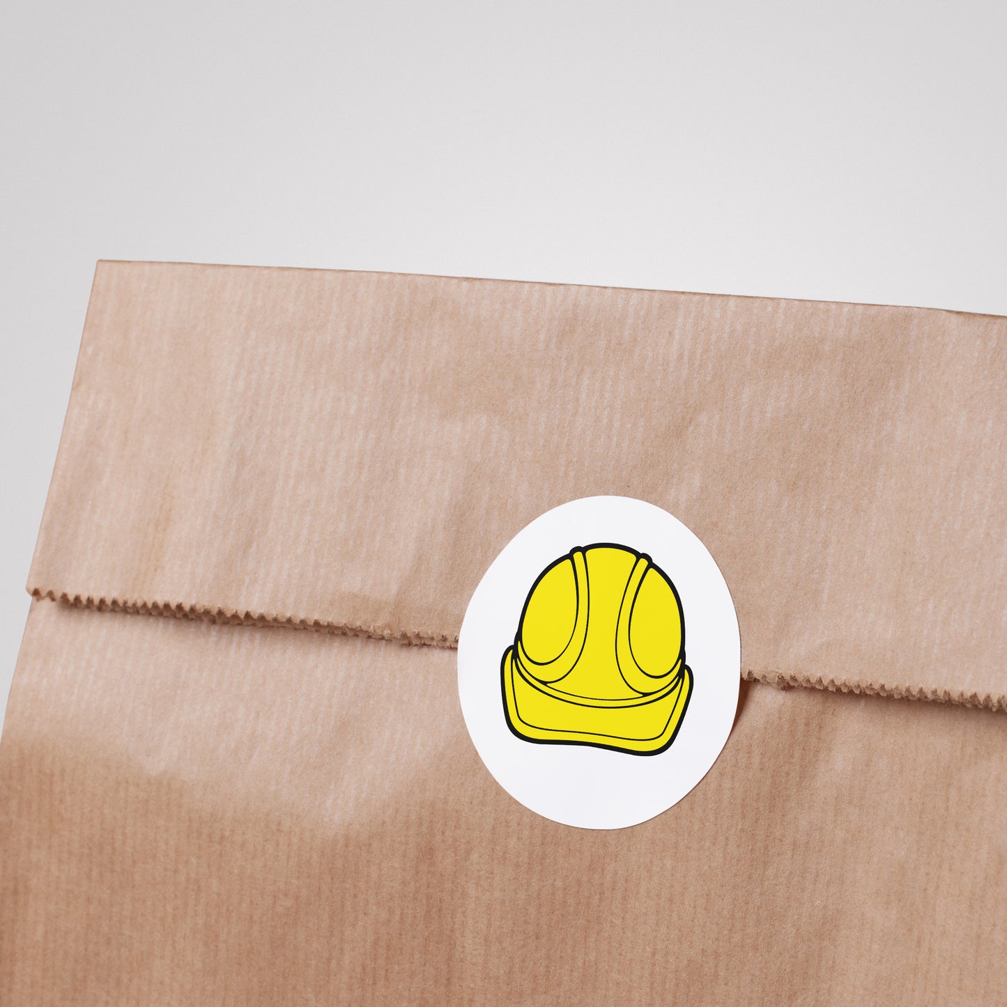 Creative vector design of a yellow worker helmet for crafting