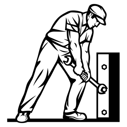 Skilled worker using a wrench in a creative crafting project