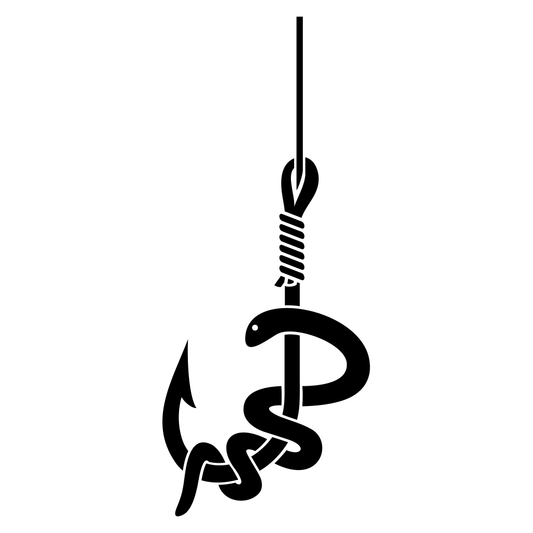Creative worm design on fishing hook for crafting projects