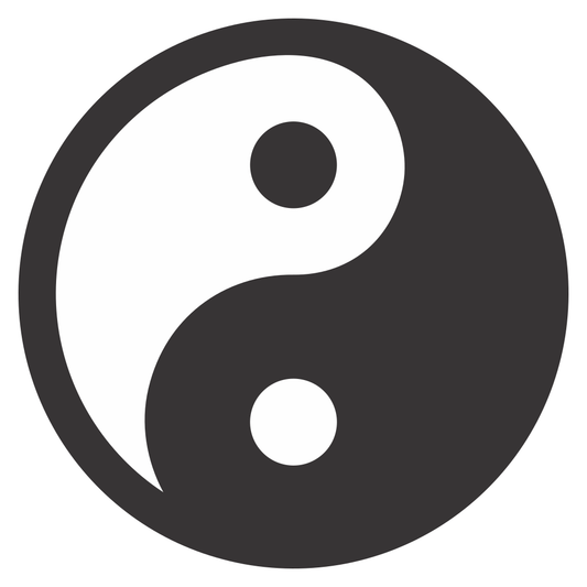 Yin yang design for creative projects and cutting tools