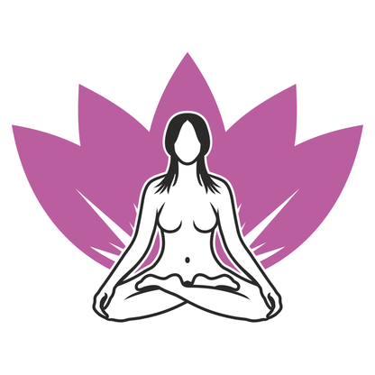 Elegant lotus yoga silhouette vector design for crafts