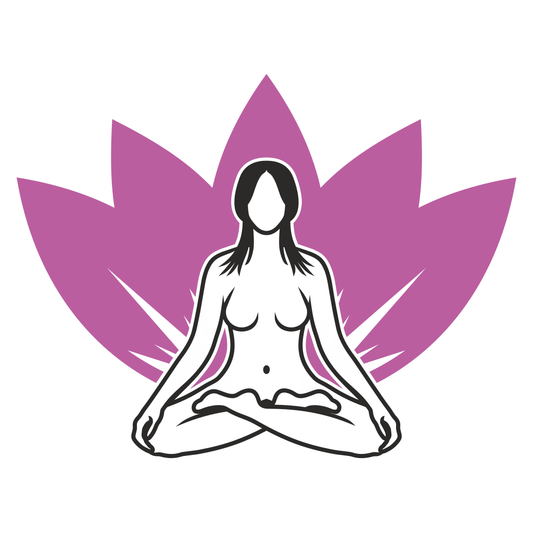 Elegant lotus yoga silhouette vector design for crafts