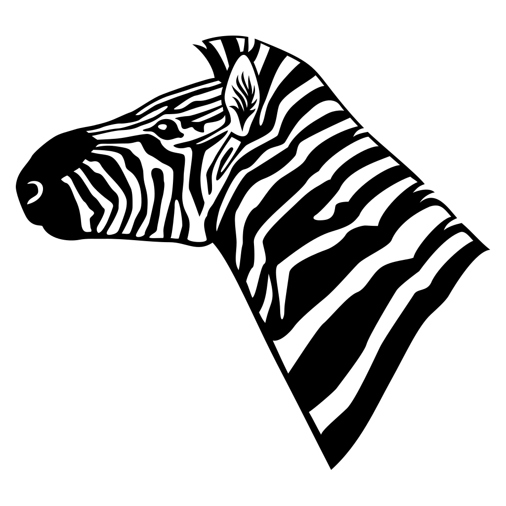 Creative zebra head design for cutting machine projects