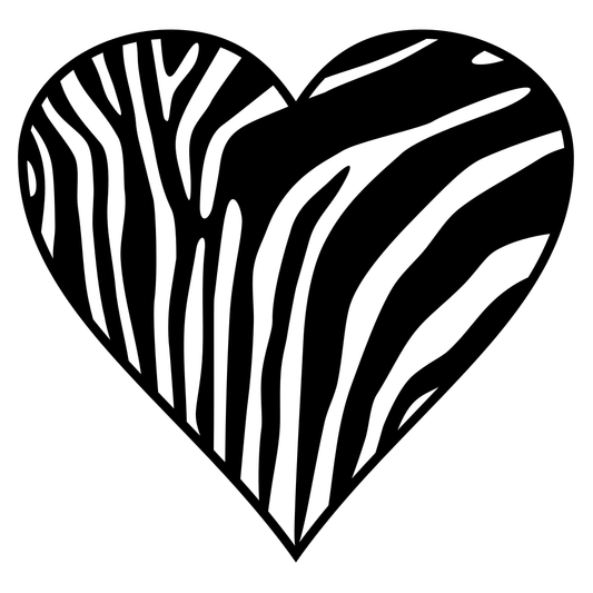 Express your love with zebra skin heart vector design