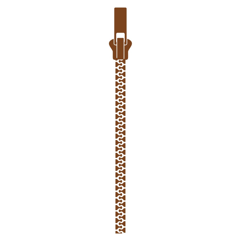 Creative vector design of a closed zipper for cut projects