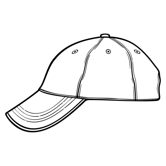 Creative vector design of a baseball cap side view for crafting