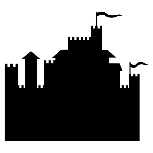 Creative castle vector design for cutting machines