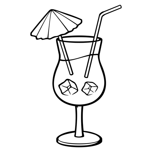 Creative vector design of a refreshing cocktail with ice