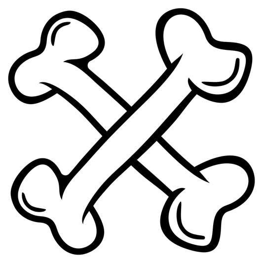Creative vector design of crossed bones for cutting machines