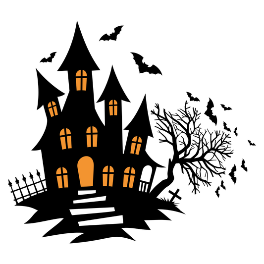 Haunted house vector design for spooky celebrations and crafts