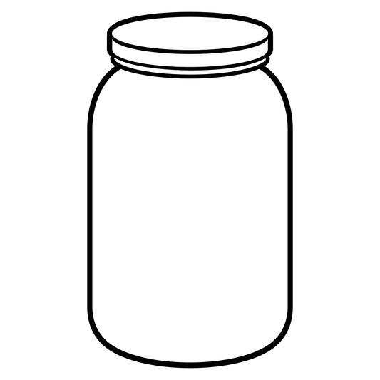Creative cutting design of a jar outline for crafting