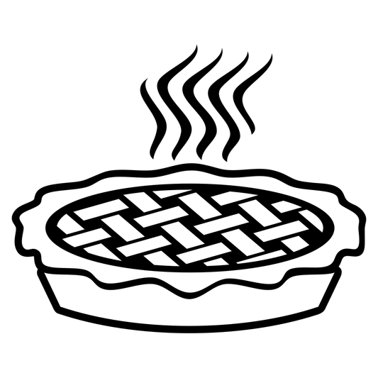 Delicious pie design for creative cutting projects