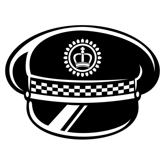 Creative design for a police hat in vector format
