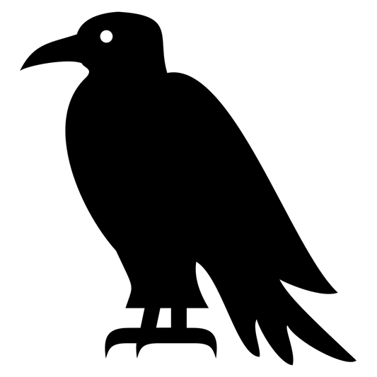 Elegant raven silhouette for creative vector projects
