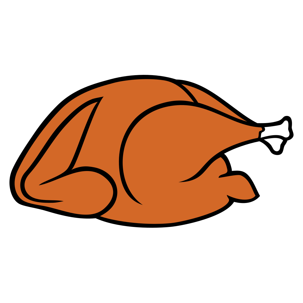 Perfectly roasted turkey design for cutting machines