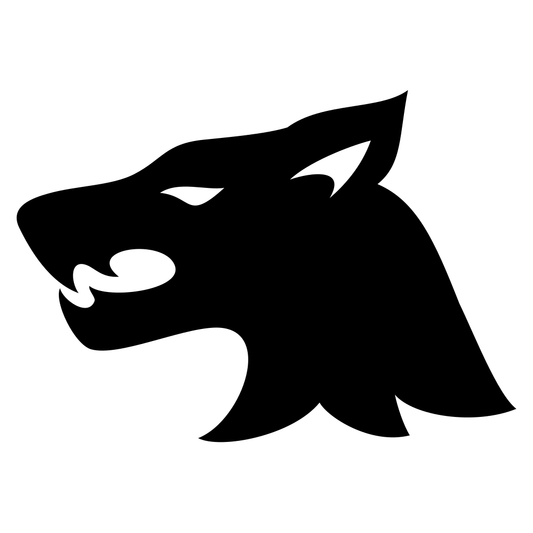 Creative design of a fierce werewolf head silhouette